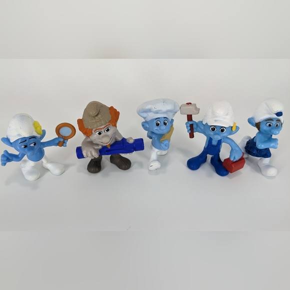 Smurfs McDonald's Happy Meal Toys Smurf Lot (5) - Picture 4 of 9